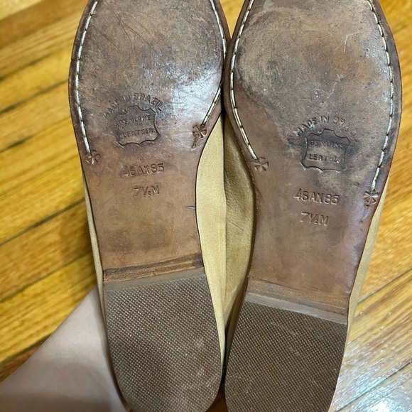 Arpeggios VTG Tan  Leather Flat Loafers Causal Women's Shoes Size 7.5 M - Picture 7 of 11